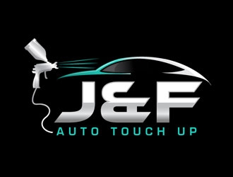 J & F auto touch up logo design by LogoInvent