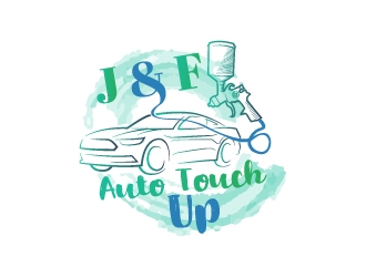 J & F auto touch up logo design by BaneVujkov