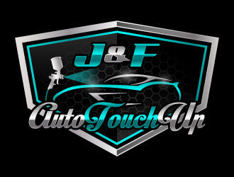 J & F auto touch up logo design by pencilhand