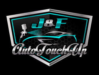 J & F auto touch up logo design by pencilhand