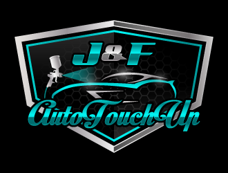 J & F auto touch up logo design by pencilhand