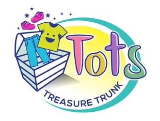 Tots treasure trunk logo design by MAXR