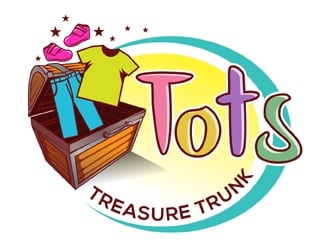 Tots treasure trunk logo design by MAXR