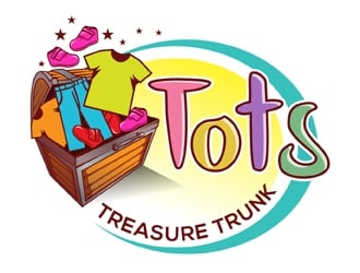 Tots treasure trunk logo design by MAXR