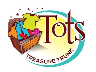 Tots treasure trunk logo design by MAXR