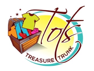 Tots treasure trunk logo design by MAXR