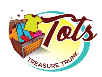 Tots treasure trunk logo design by MAXR