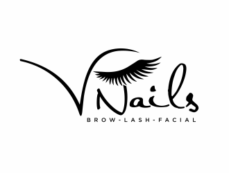 V Nails logo design by hidro