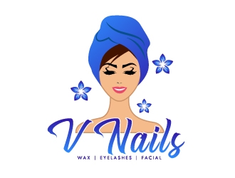 V Nails logo design by Bunny_designs