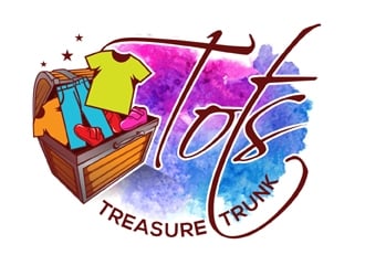 Tots treasure trunk logo design by MAXR