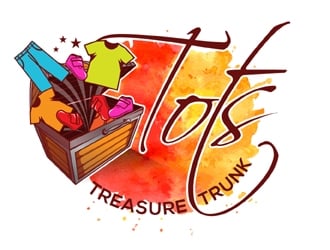 Tots treasure trunk logo design by MAXR