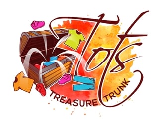 Tots treasure trunk logo design by MAXR