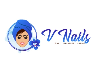 V Nails logo design by Bunny_designs