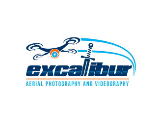 EXCALIBUR  aerial photography and videography  logo design by SmartTaste