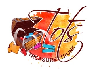 Tots treasure trunk logo design by MAXR