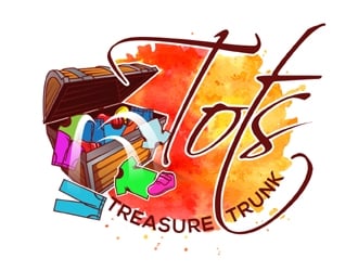 Tots treasure trunk logo design by MAXR