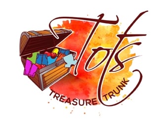 Tots treasure trunk logo design by MAXR