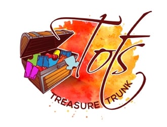 Tots treasure trunk logo design by MAXR