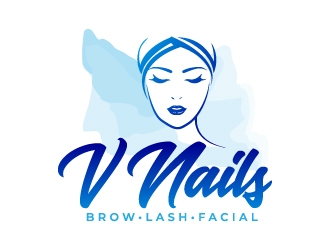 V Nails logo design by jaize