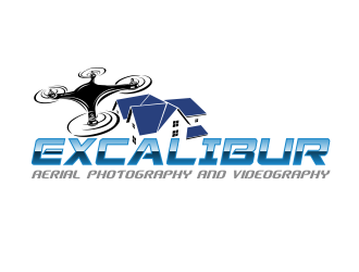EXCALIBUR  aerial photography and videography  logo design by bosbejo