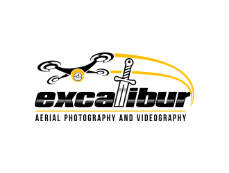 EXCALIBUR  aerial photography and videography  logo design by SmartTaste
