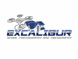 EXCALIBUR  aerial photography and videography  logo design by bosbejo