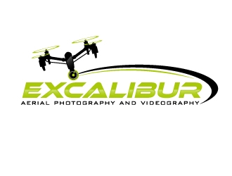 EXCALIBUR  aerial photography and videography  logo design by labo