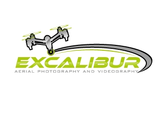 EXCALIBUR  aerial photography and videography  logo design by labo