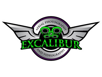 EXCALIBUR  aerial photography and videography  logo design by daywalker
