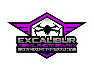EXCALIBUR  aerial photography and videography  logo design by imagine