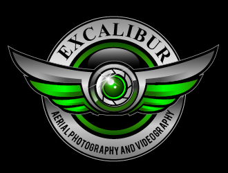 EXCALIBUR  aerial photography and videography  logo design by THOR_