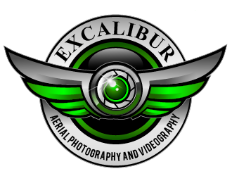 EXCALIBUR  aerial photography and videography  logo design by THOR_