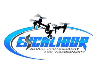 EXCALIBUR  aerial photography and videography  logo design by aRBy