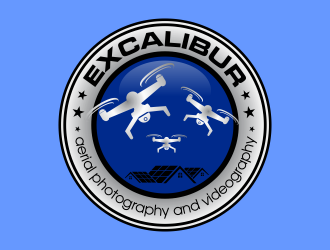 EXCALIBUR  aerial photography and videography  logo design by qqdesigns