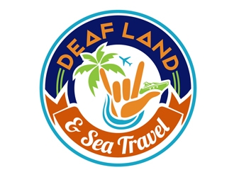 Deaf Land & Sea Travel logo design by DreamLogoDesign