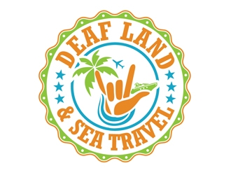 Deaf Land & Sea Travel logo design by DreamLogoDesign