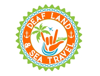 Deaf Land & Sea Travel logo design by DreamLogoDesign