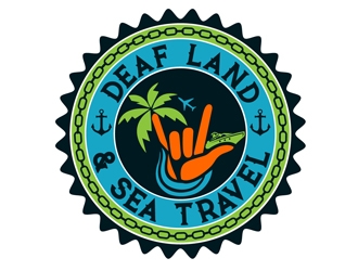 Deaf Land & Sea Travel logo design by DreamLogoDesign