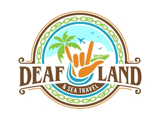 Deaf Land & Sea Travel logo design by DreamLogoDesign