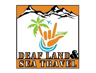 Deaf Land & Sea Travel logo design by AnasHalaibeh