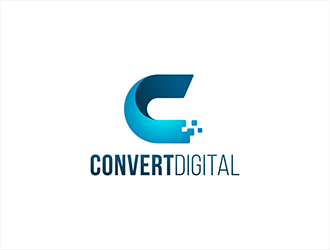 Convert Digital logo design by hole