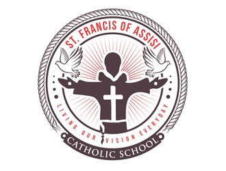 St. Francis of Assisi Catholic School logo design by DreamLogoDesign