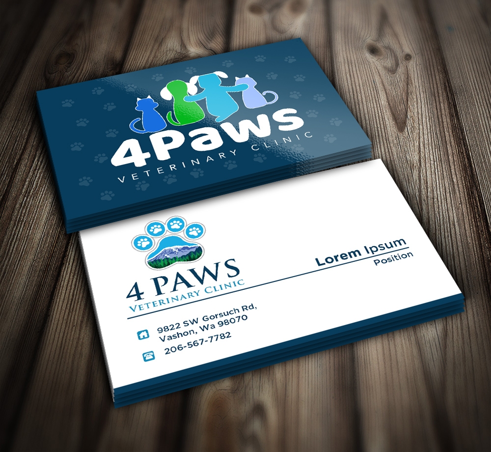 4 Paws Veterinary Clinic logo design by mattlyn