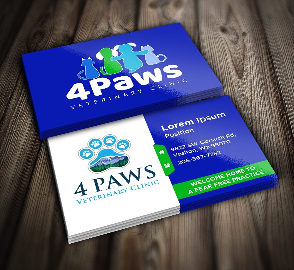 4 Paws Veterinary Clinic logo design by mattlyn