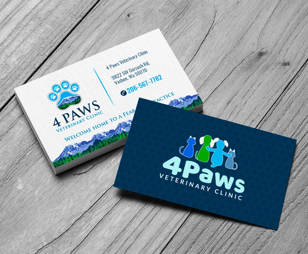 4 Paws Veterinary Clinic logo design by DreamLogoDesign