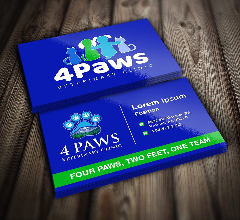 4 Paws Veterinary Clinic logo design by mattlyn