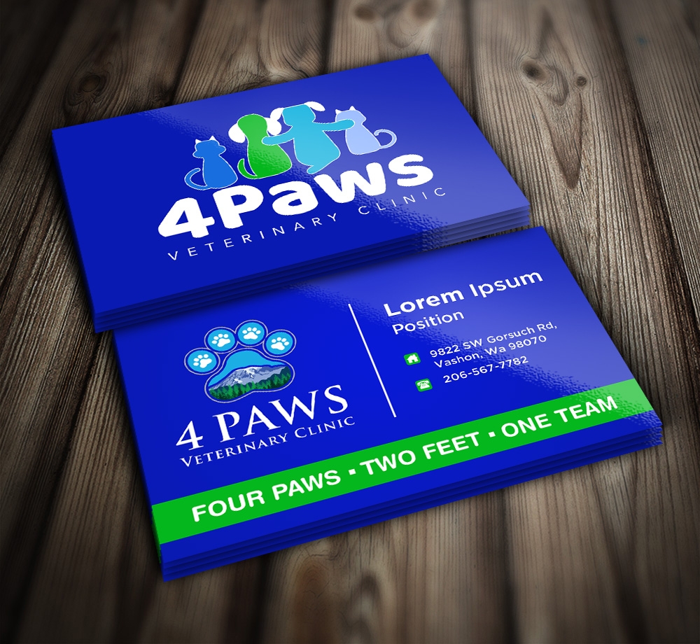 4 Paws Veterinary Clinic logo design by mattlyn