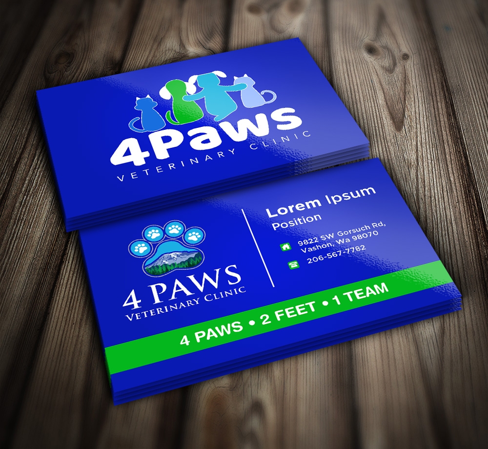 4 Paws Veterinary Clinic logo design by mattlyn