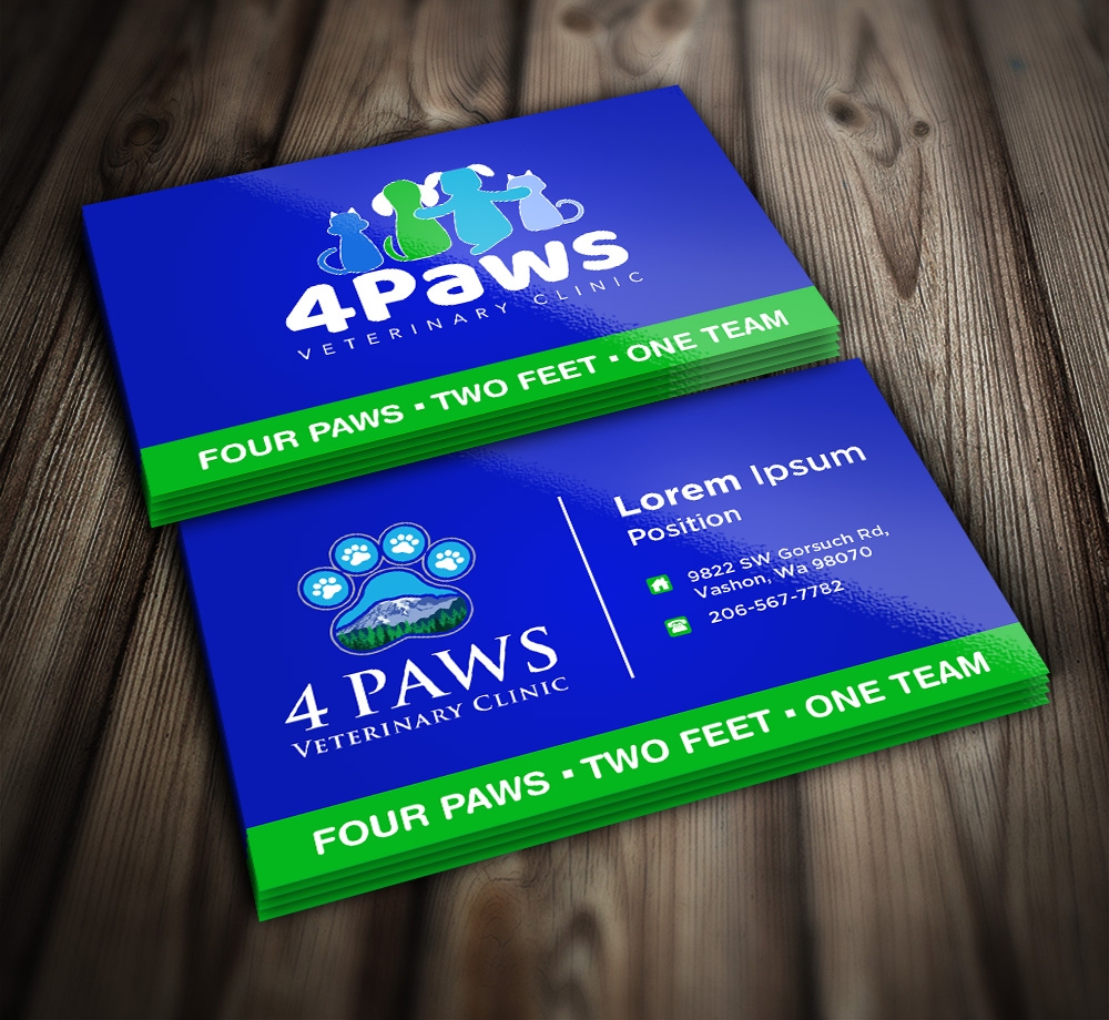 4 Paws Veterinary Clinic logo design by mattlyn