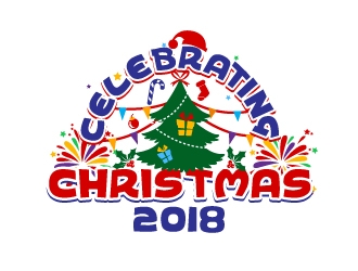 Celebrating Christmas 2018 logo design by Xeon